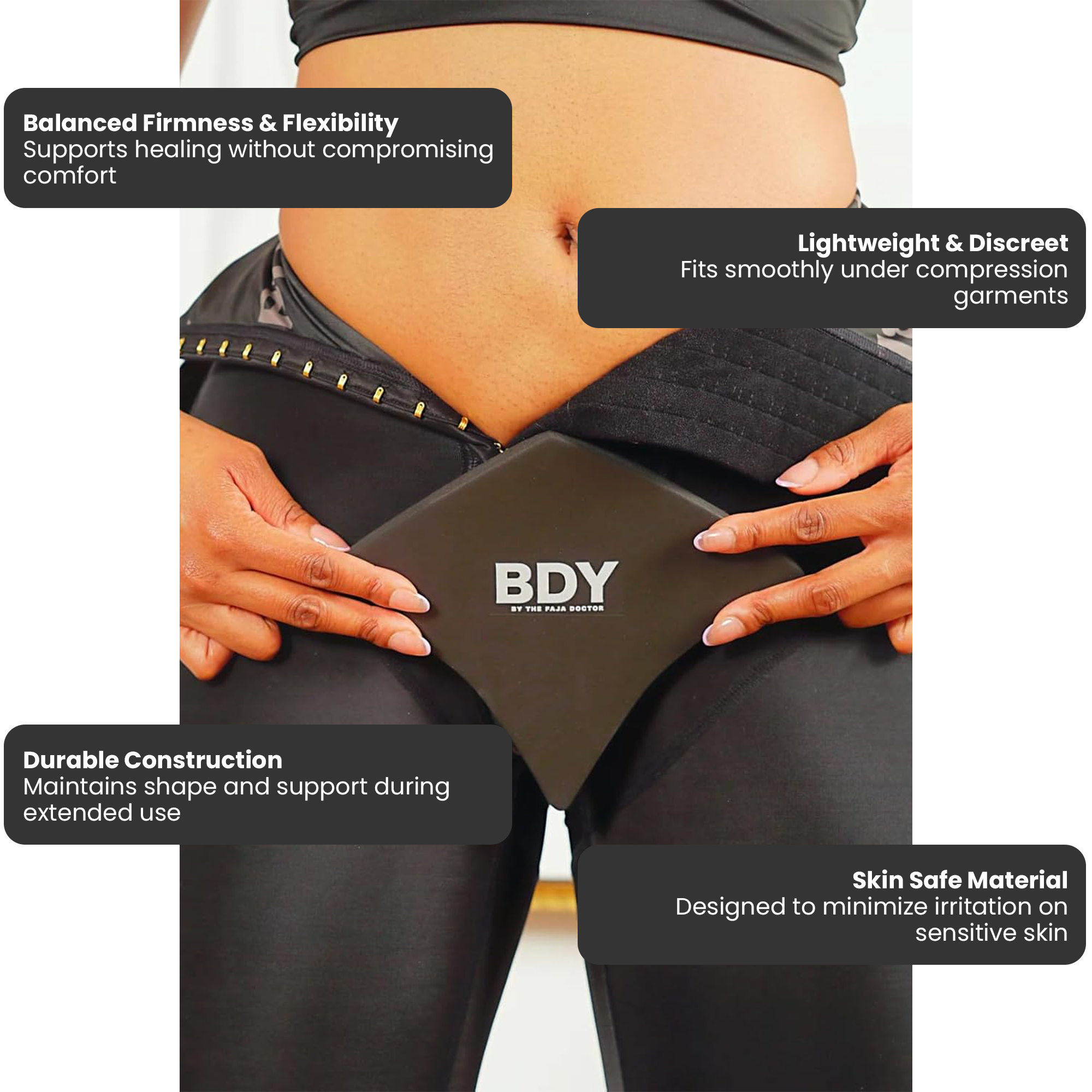 3-in-1 Targeted Compression Foam | FUPA, Underbust & Butt Cleavage Support