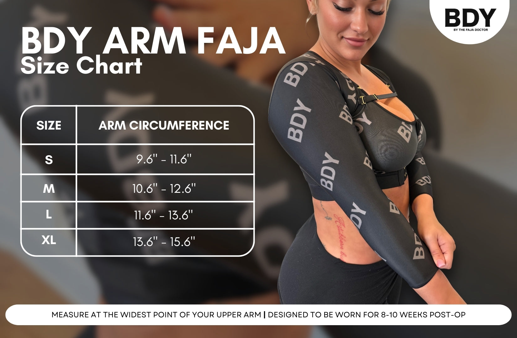 BDY Arm Faja with Underbust Closure | Designed for Arm Compression