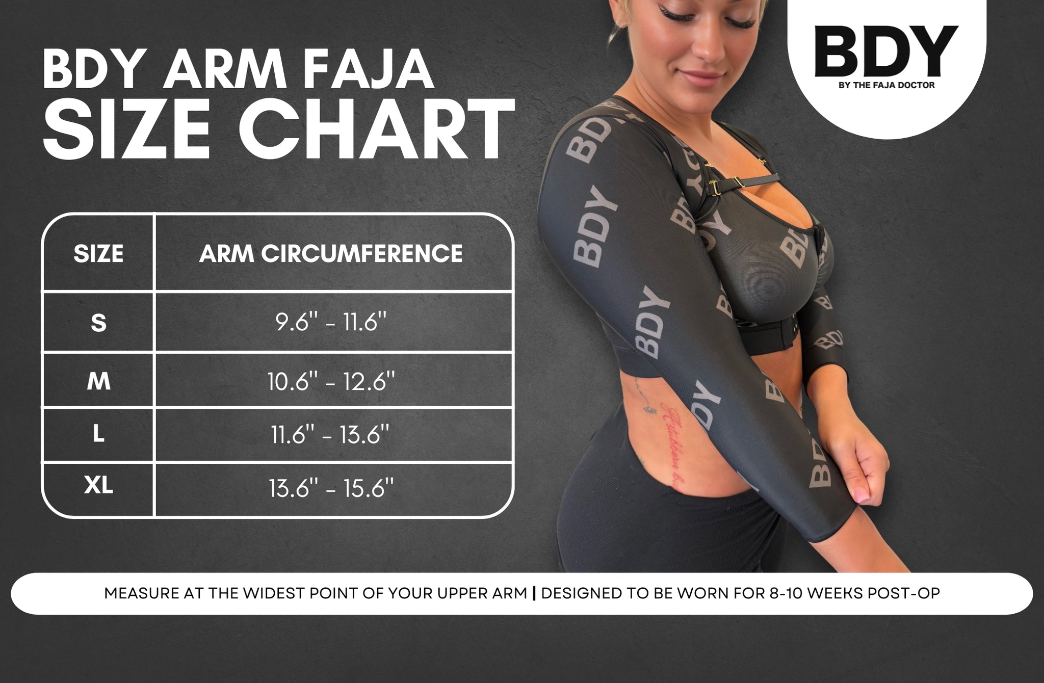 NEW!!! BDY Arm Faja with Underbust Closure | Designed for Arm Compression